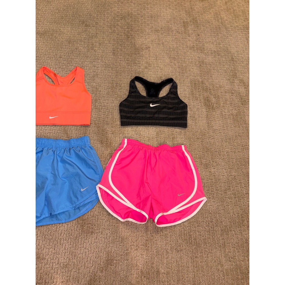 Nike Womens Dri-FIT 6 Piece Activewear Bundle Sports Bras XS Running Shorts S - Picture 3 of 8